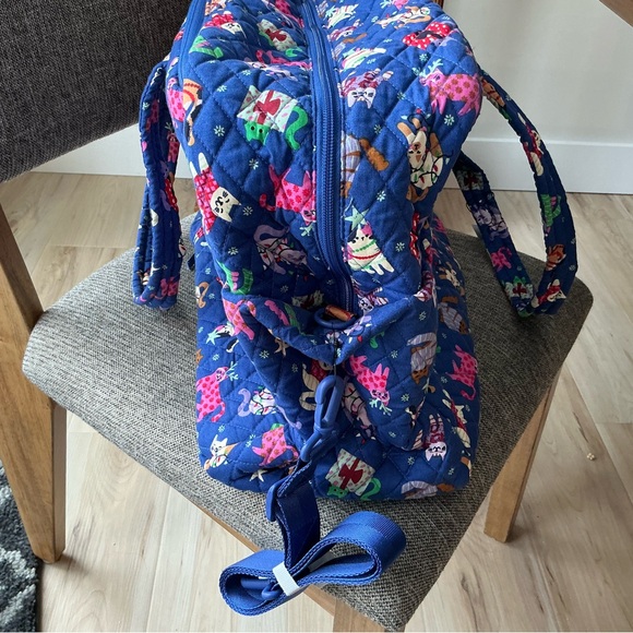 NWT Vera Bradley Large Weekender Travel Bag—Catnip Christmas - Picture 3 of 5